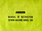 Janome New Home 580 Manual Of Instruction