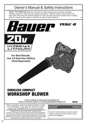 Harbor Freight Tools Bauer 1916C-B Owner's Manual & Safety Instructions