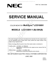 NEC MultiSync LCD1550V-1-BK Service Manual