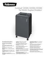 Fellowes FORTISHRED 2250C Manual