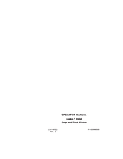 Steris BASIL 9500 Operator's Manual