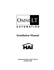 HAI OmniLT Automation Installation Manual