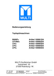 Multi 100984DA Manual
