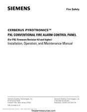 Siemens CERBERUS PYROTRONICS PXL Installation, Operation And Maintenance Manual