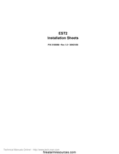 EDWARDS SYSTEMS TECHNOLOGY EST2 Installation Sheets Manual