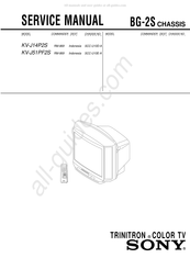 Sony TRINITRON KV-J51PF2S Service Manual