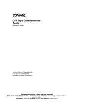 Compaq DDS-2 4/16-GB Reference Manual