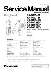 Panasonic KX-TG2343W - 2.4 GHz DSS Cordless Phone Service Manual