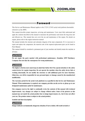 Zoomlion ZT68J Service And Maintenance Manual