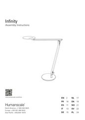 Humanscale Infinity Assembly Instructions Manual