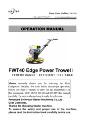 Master FWT40 Operation Manual