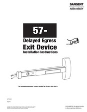 Assa Abloy SARGENT 57 Series Installation Instructions Manual
