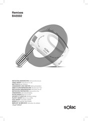 SOLAC Remixes BA5502 Instructions For Use Manual