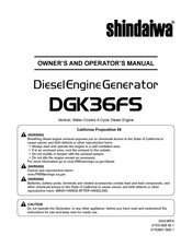 Shindaiwa DGK35FS Owner's And Operator's Manual