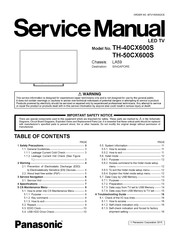 Panasonic TH-50CX600S Service Manual