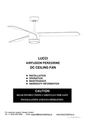 Beacon Lighting Lucci air AIRFUSION PEREGRINE Installation Instructions Manual