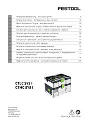 Festool CLEANTEC CTMC SYS I-Basic Original Instructions Manual