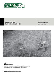 Major MJ39-143-D Operator's Manual And Parts List