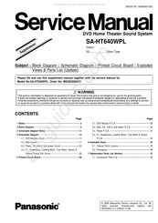 Panasonic SA-HT640WPL Service Manual