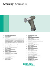 B. Braun Aesculap Acculan 4 Instructions For Use/Technical Description