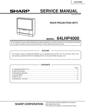 Sharp 64LHP4000 Service Manual