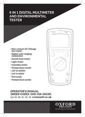 Oxford PRECISION OXD-516-0625D Operator's Manual