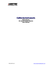 Ametek California Instruments MX15-1P User Manual