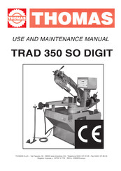 Thomas TRAD 350 SO DIGIT Use And Maintenance Manual