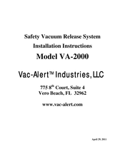 Vac - Alert VA-2000 Installation Instructions Manual
