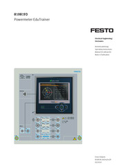 Festo EduTrainer 8108193 Operating Instructions Manual