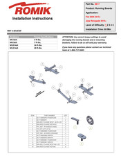 Romik 2617 Installation Instructions