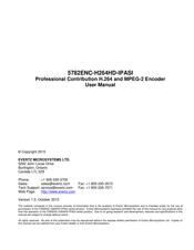 evertz 5782ENC-H264HD-IPASI User Manual