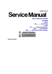 Technics SU-A808 Service Manual