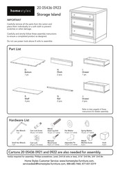 Homestyles 20 05436 0923 Manual