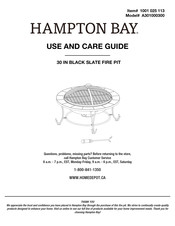 Hampton Bay A301000300 Use And Care Manual