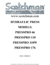 Scotchman PRESSPRO 110 Manual