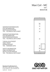 OSO HOTWATER Maxi Coil MC 400 Installation Manual