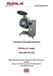 Rühle MPR 220 Translation Of The Original Instructions