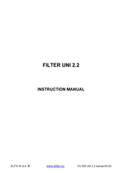 Alfa Network FILTER UNI 2.2 Instruction Manual