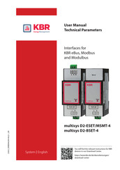 KBR multisys D2-BSET-4 User Manual Technical Parameters