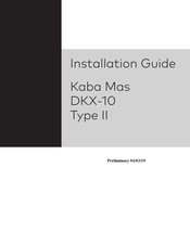 Kaba Mas DKX-10 Installation Manual