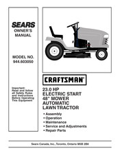 Sears CRAFTSMAN 944.603050 Owner's Manual
