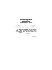 Wood-mizer Incline Log Deck Safety, Operation And Maintenance Manual
