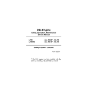 Wood-mizer D24 Safety, Operation, Maintenance & Parts Manual