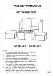 RATTAN WF285084 Assembly Instruction Manual