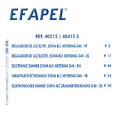 Efapel 40215 Instructions Manual