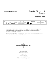 Cross Technologies 2582-122 Instruction Manual