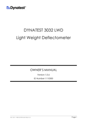 Dynatest 3032 LWD Owner's Manual