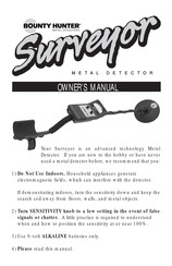 Bounty Hunter Surveyor Owner's Manual