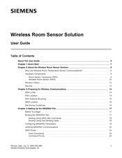 Siemens Wireless Room Sensor Solution User Manual